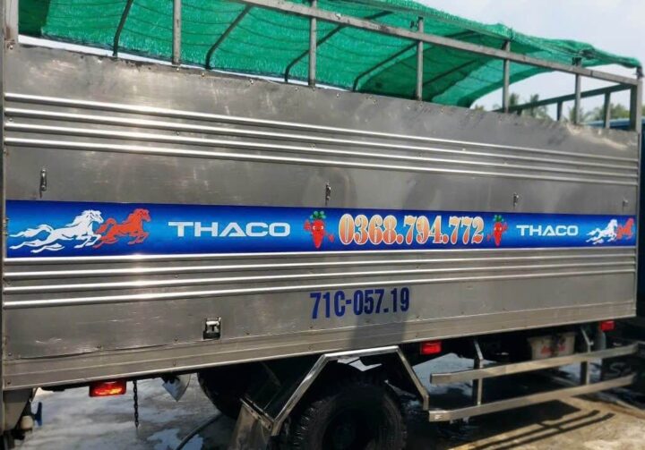 Dán tem thùng xe tải Thaco K165