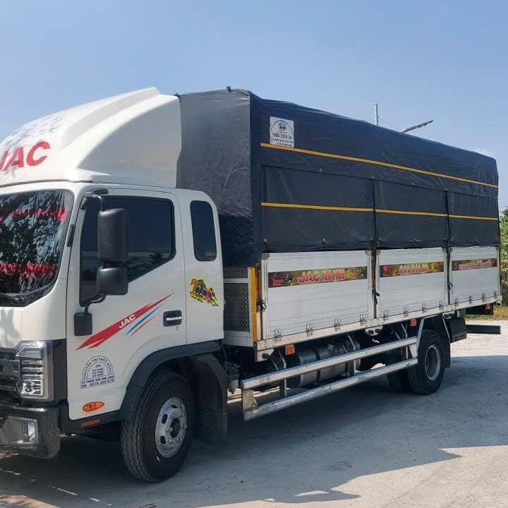 Tem Dán Thùng Xe Tải JAC N750 (7.5 Tấn) – Bền Ngoài Trời, Dán Chuẩn Thùng, Chạy Chở Dừa – Chở Thuê